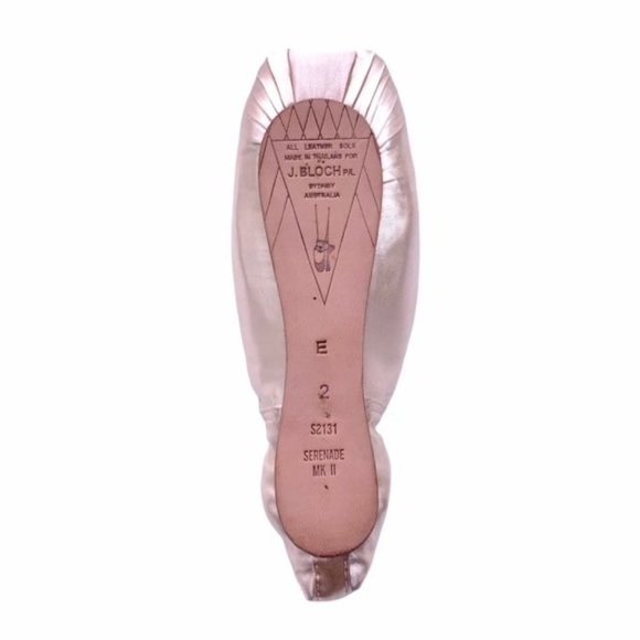 Bloch Serenade MKII S2131L Pink Pointe Shoes Size 2 E Ballet Dance Long Vamp - Picture 10 of 10